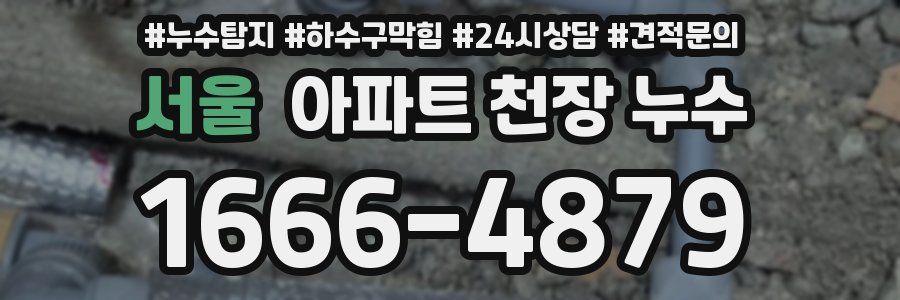서울 아파트 천장 누수