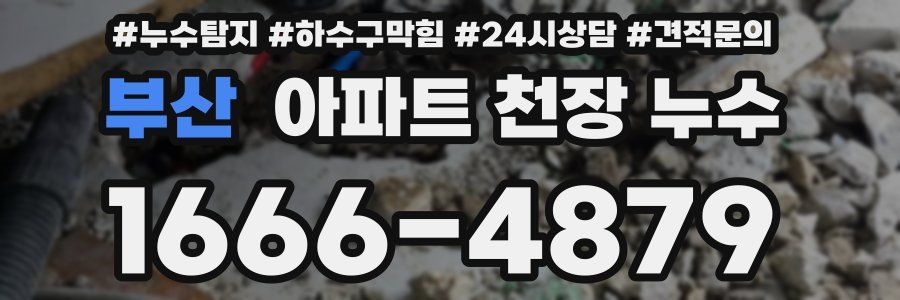 부산 아파트 천장 누수