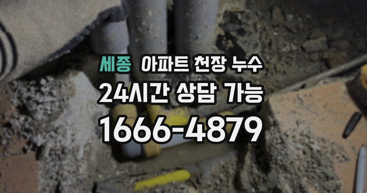 세종 아파트 천장 누수