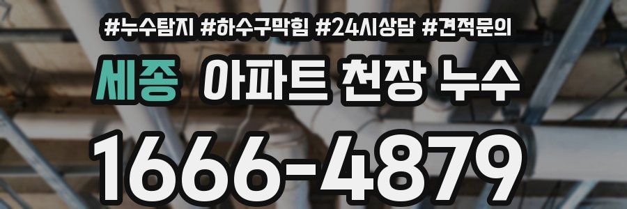 세종 아파트 천장 누수