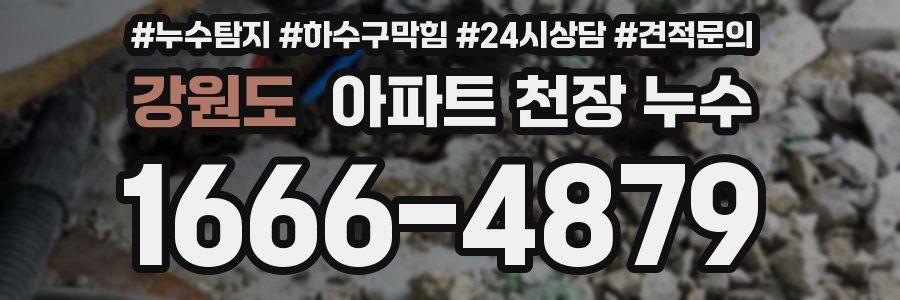 강원도 아파트 천장 누수