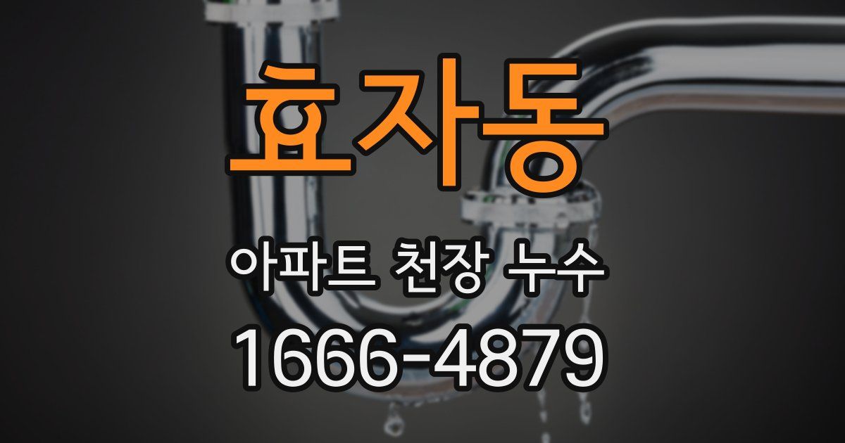 효자동 아파트 천장 누수