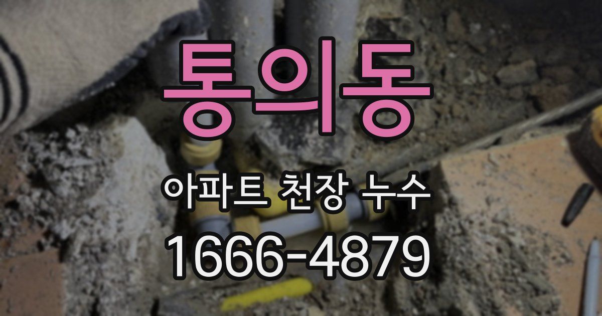 통의동 아파트 천장 누수