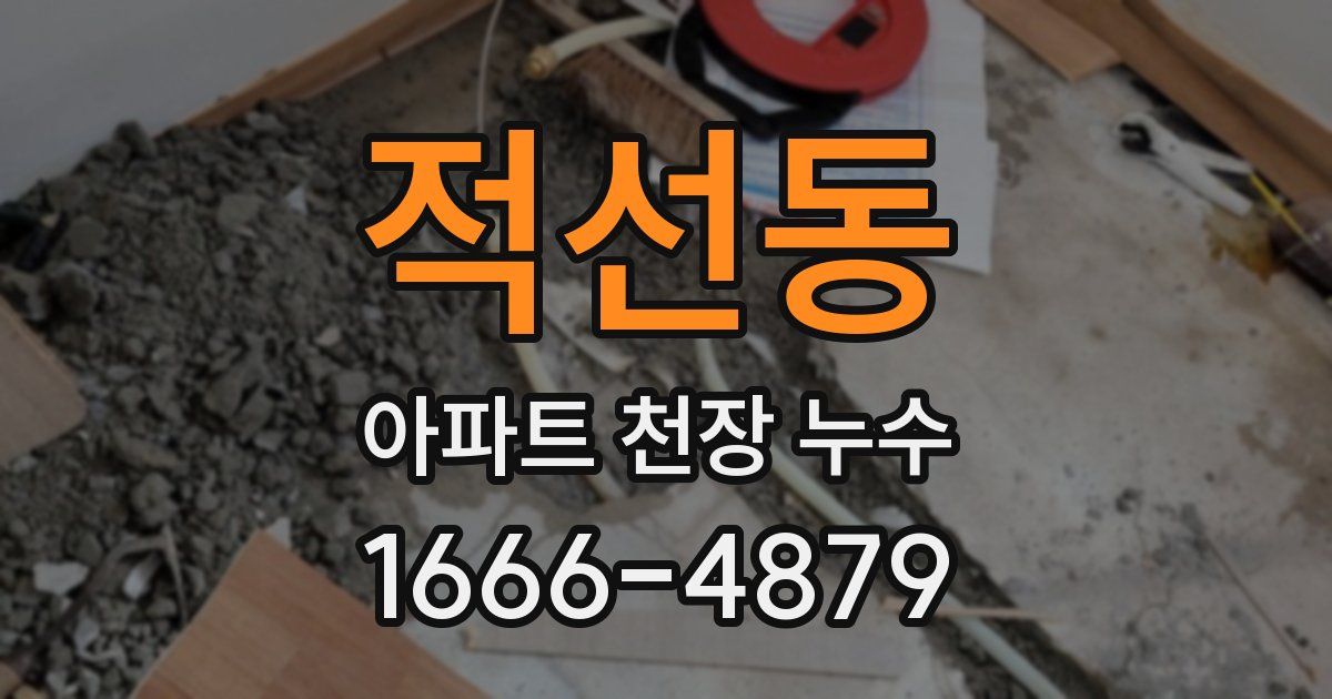 적선동 아파트 천장 누수