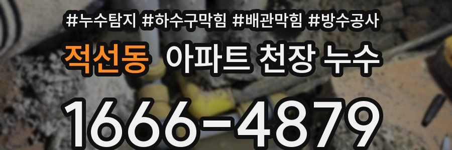 적선동 아파트 천장 누수