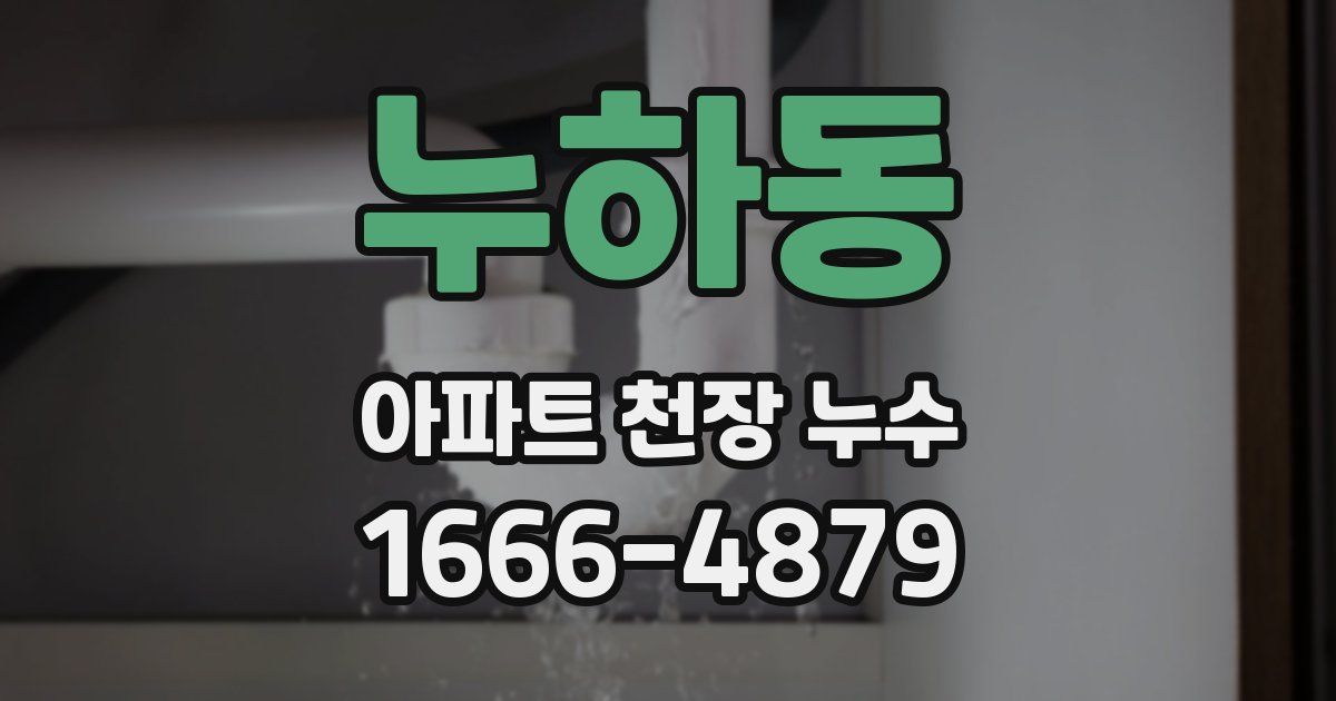 누하동 아파트 천장 누수
