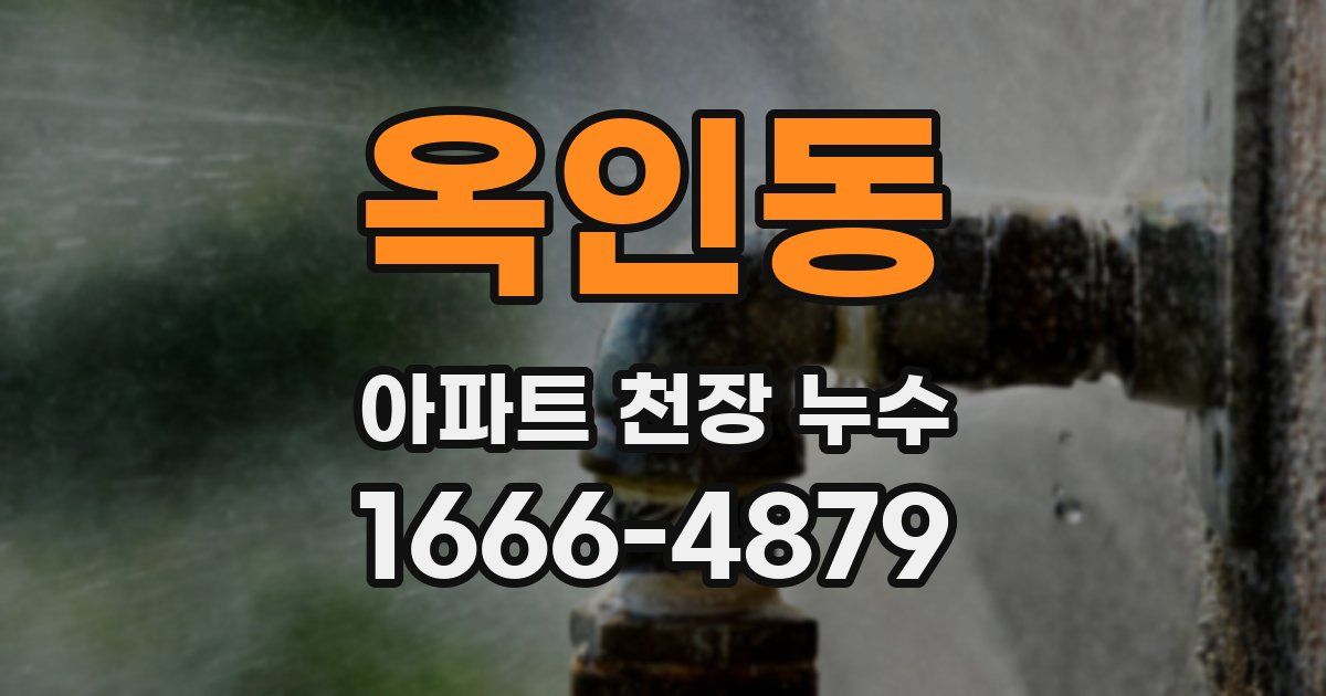 옥인동 아파트 천장 누수