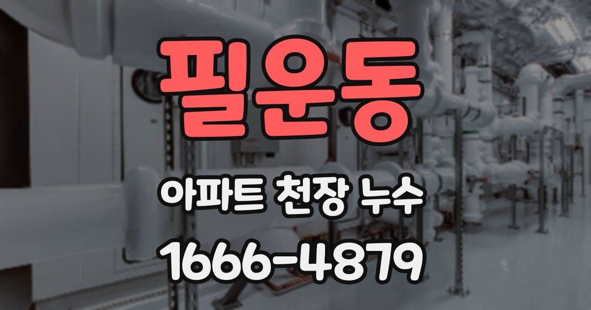 필운동 아파트 천장 누수