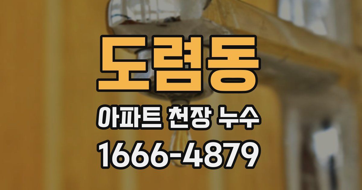 도렴동 아파트 천장 누수