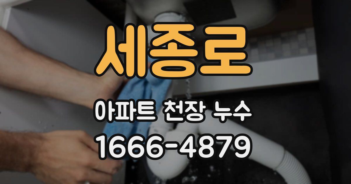세종로 아파트 천장 누수