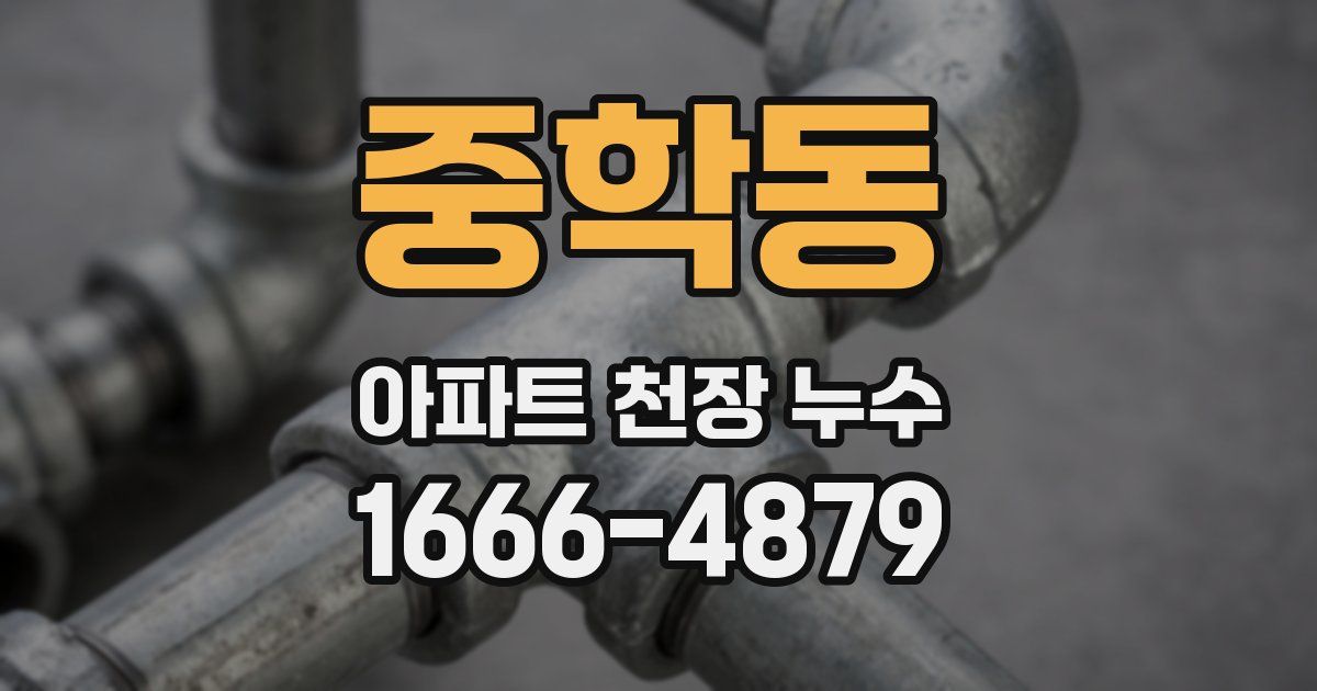 중학동 아파트 천장 누수