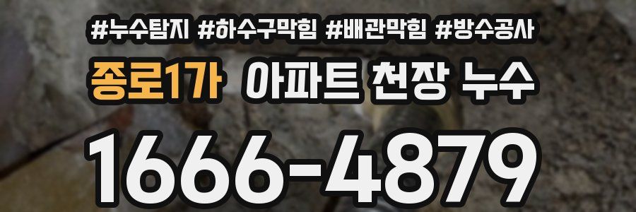 종로1가 아파트 천장 누수