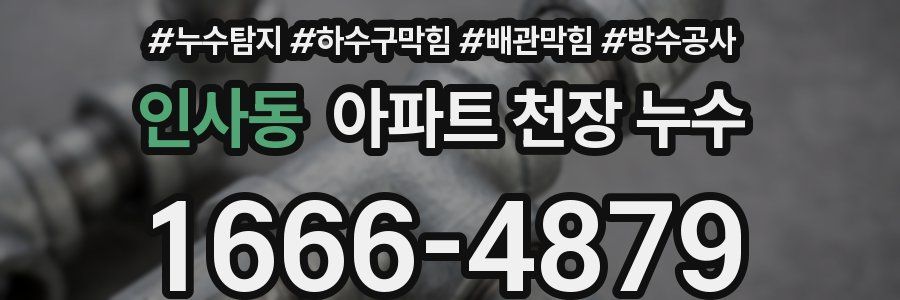 인사동 아파트 천장 누수