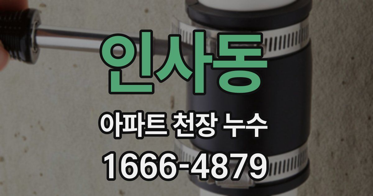 인사동 아파트 천장 누수