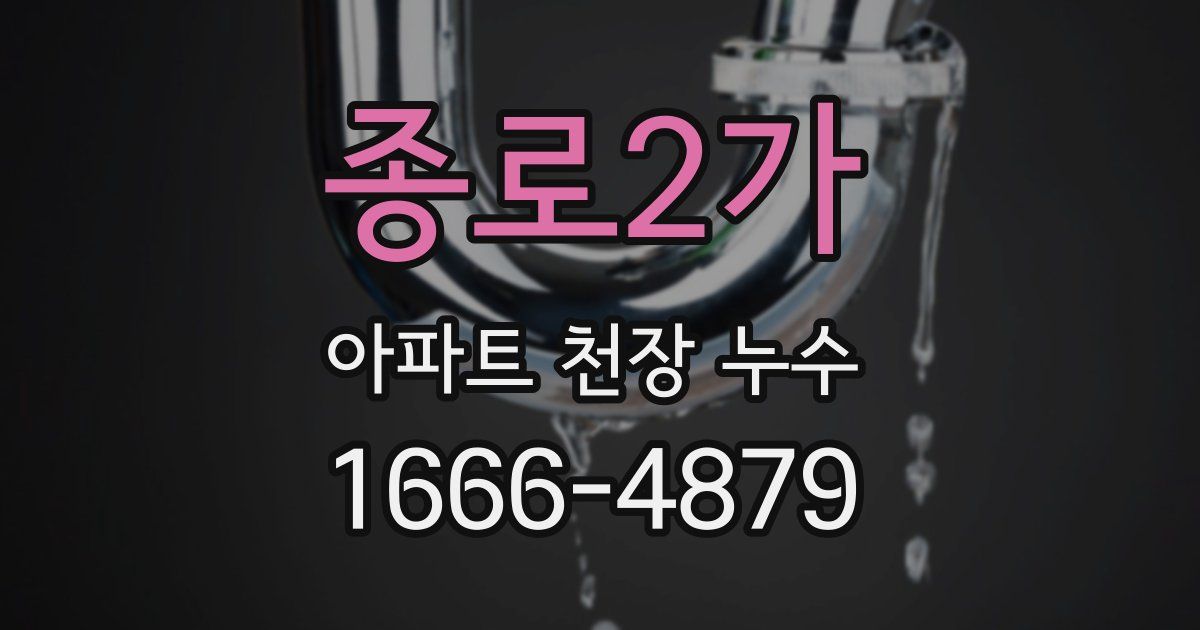 종로2가 아파트 천장 누수