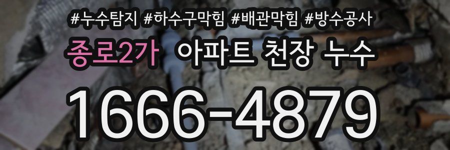 종로2가 아파트 천장 누수