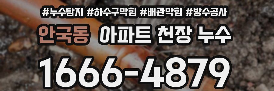 안국동 아파트 천장 누수