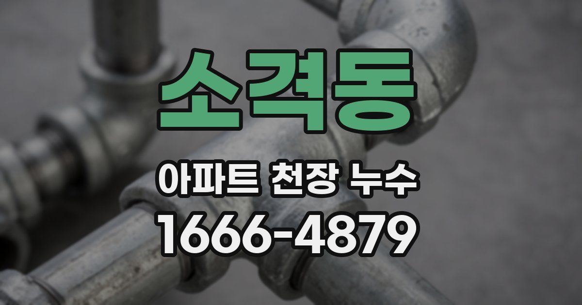 소격동 아파트 천장 누수