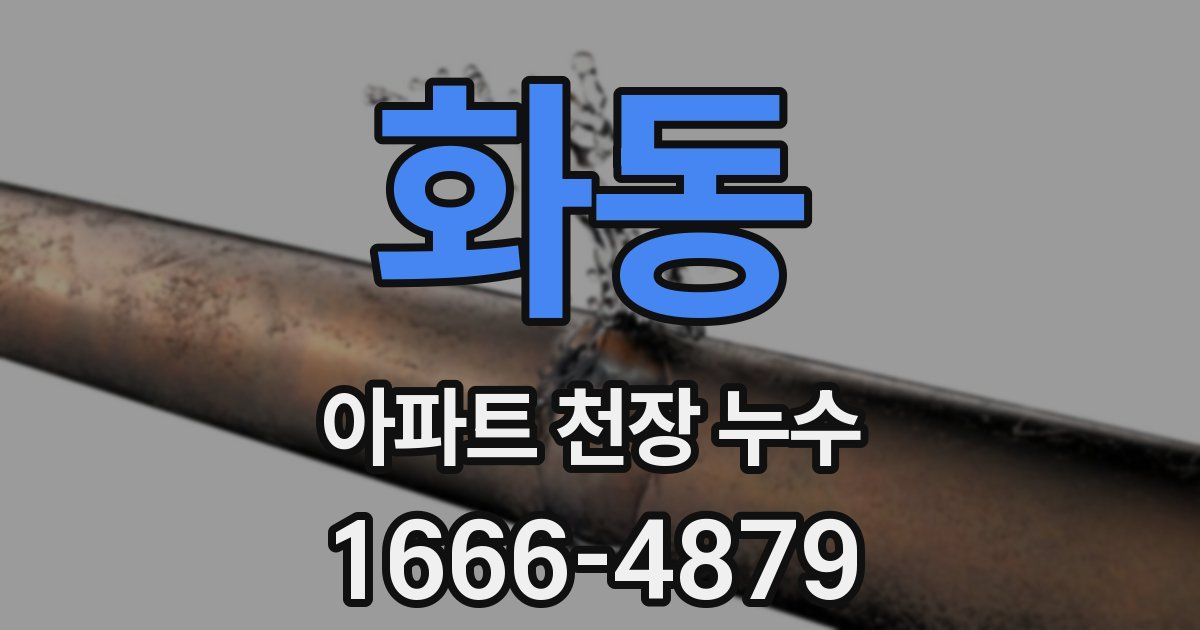 화동 아파트 천장 누수