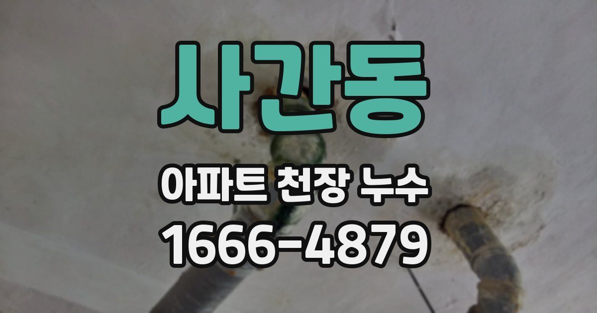 사간동 아파트 천장 누수