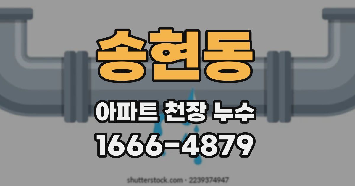 송현동 아파트 천장 누수