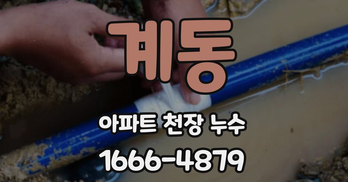 계동 아파트 천장 누수