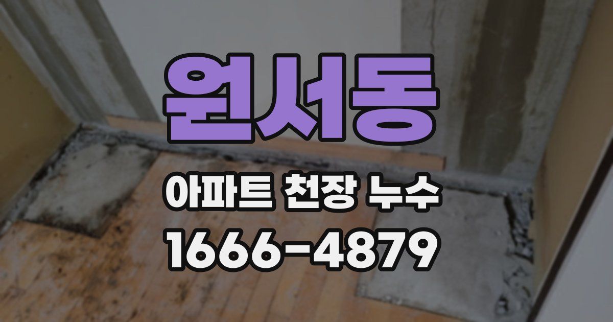 원서동 아파트 천장 누수