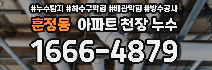 훈정동 아파트 천장 누수