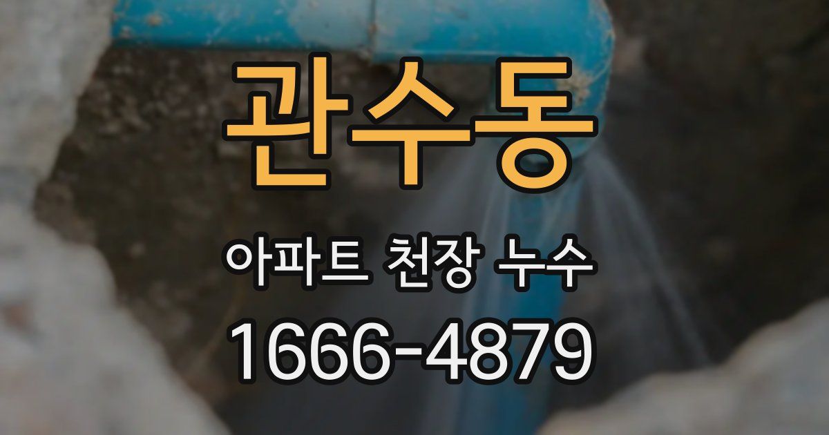 관수동 아파트 천장 누수