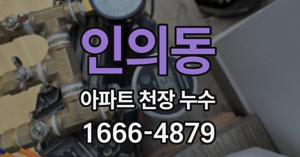 인의동 아파트 천장 누수