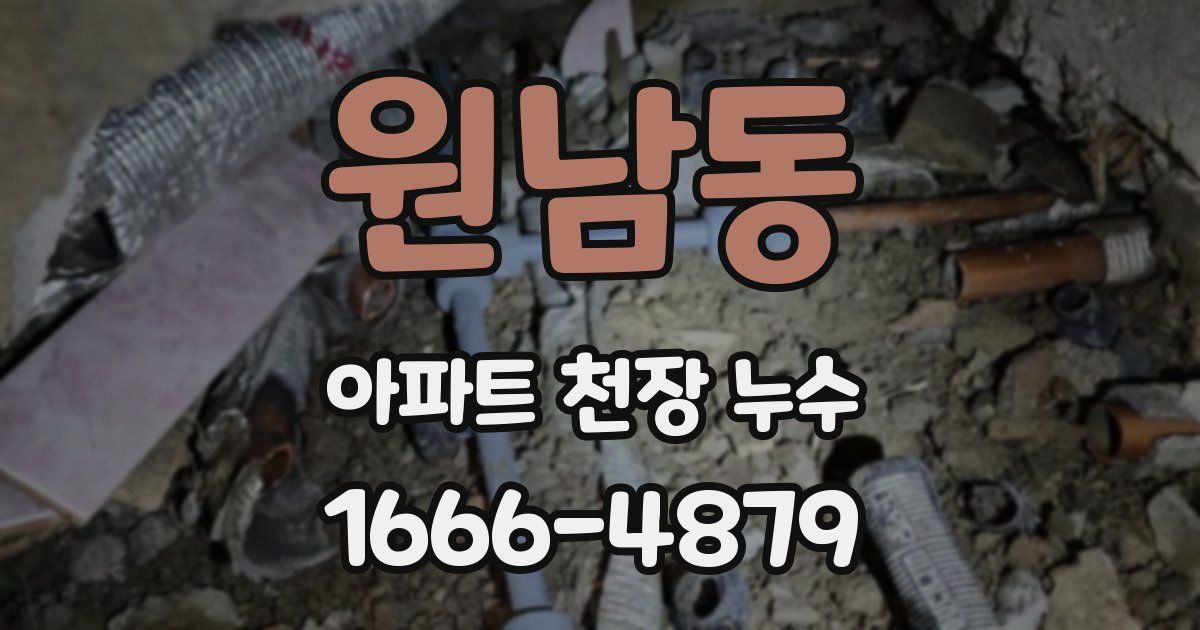 원남동 아파트 천장 누수