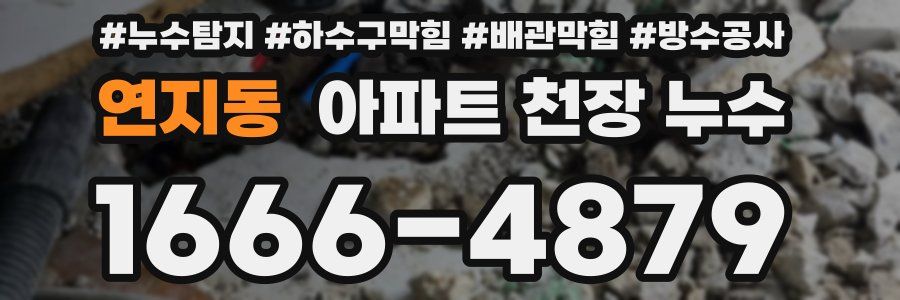 연지동 아파트 천장 누수