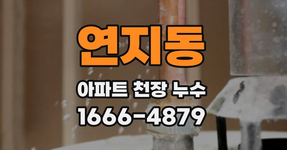 연지동 아파트 천장 누수