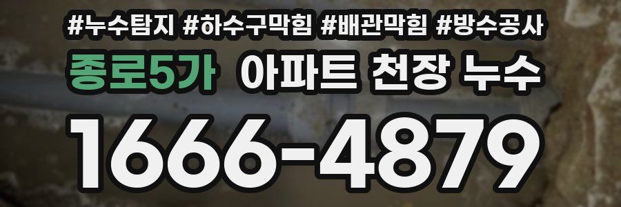 종로5가 아파트 천장 누수