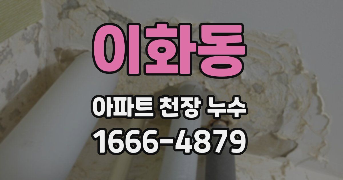 이화동 아파트 천장 누수