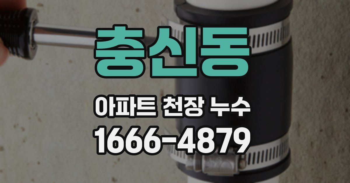 충신동 아파트 천장 누수