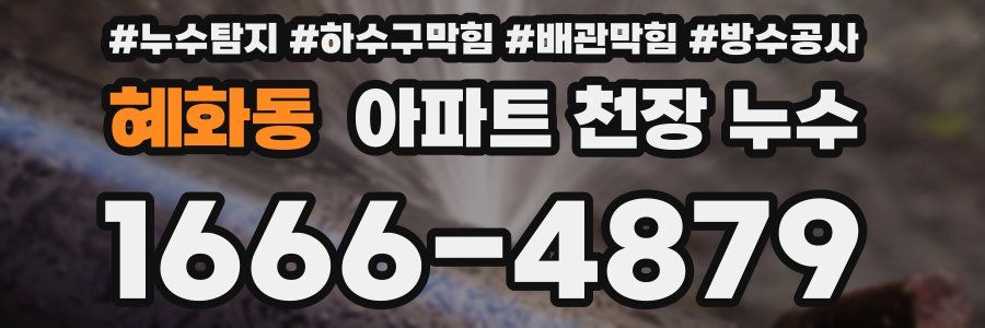 혜화동 아파트 천장 누수