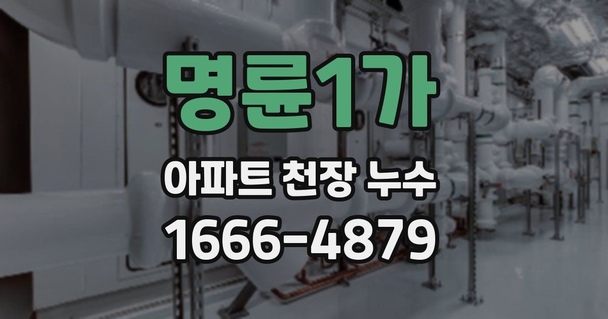 명륜1가 아파트 천장 누수
