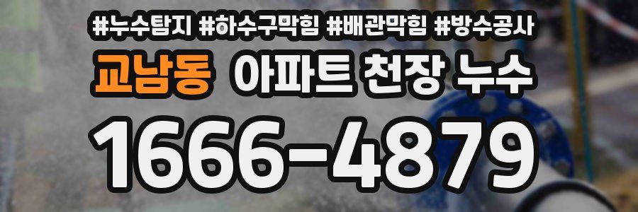 교남동 아파트 천장 누수