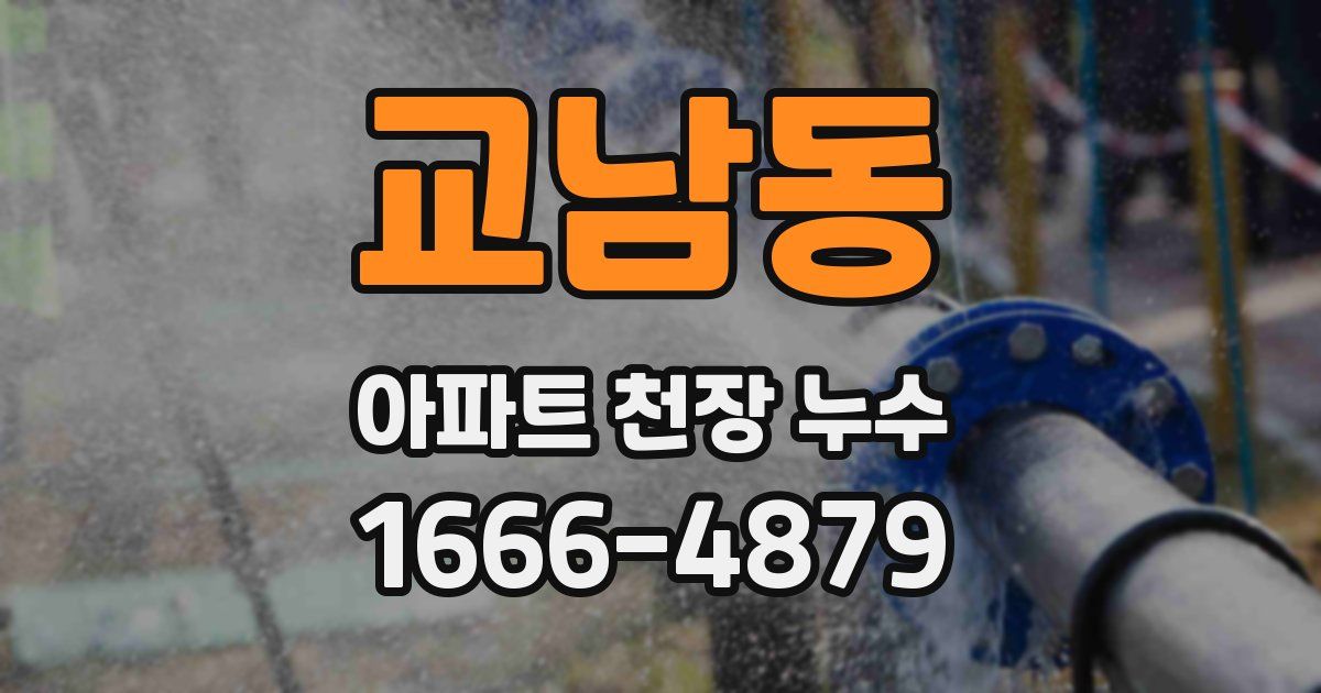 교남동 아파트 천장 누수
