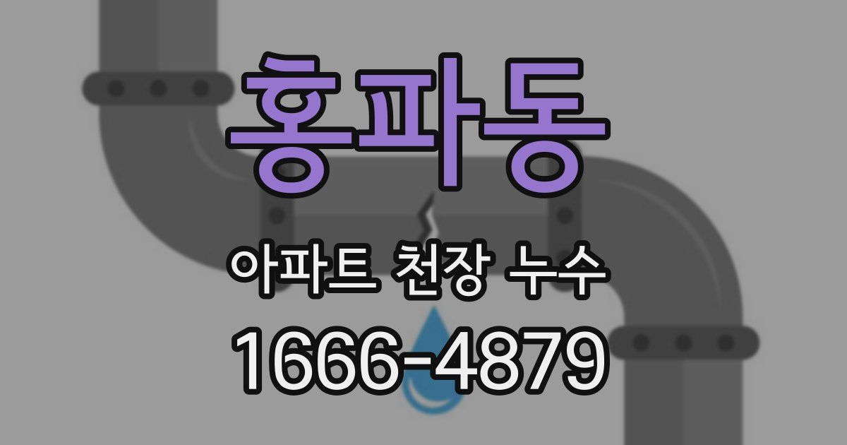 홍파동 아파트 천장 누수
