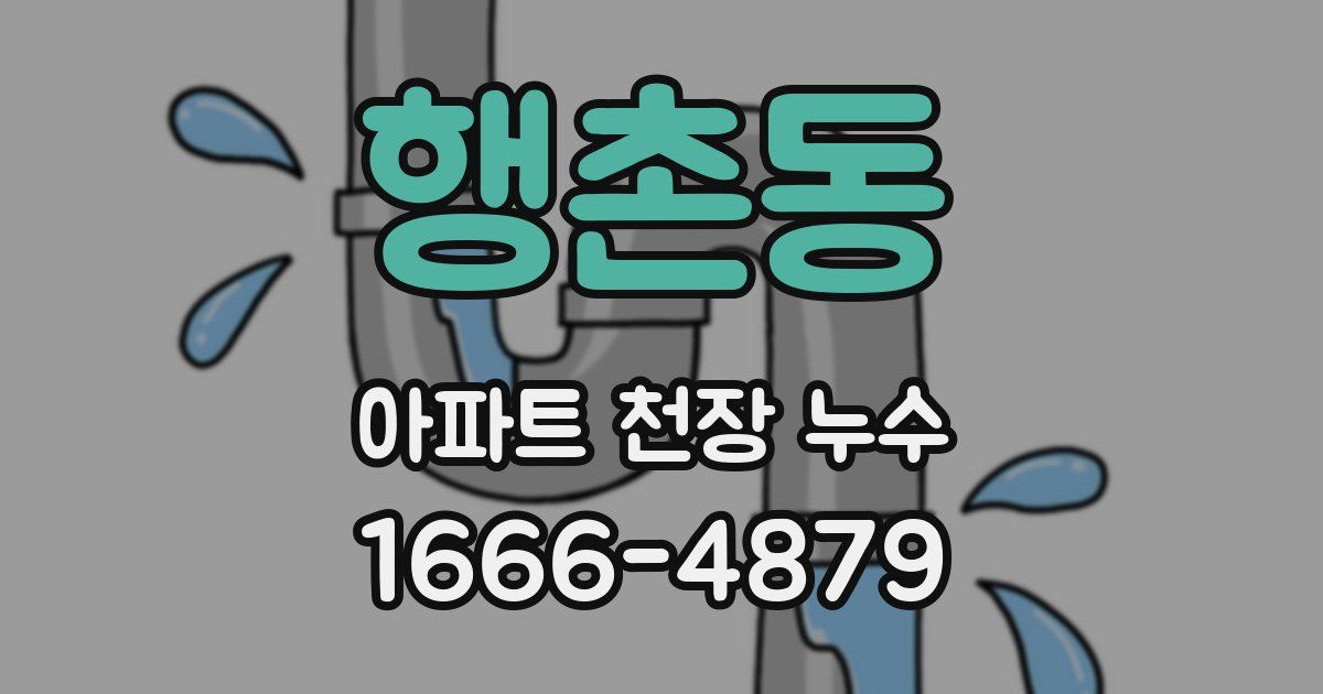행촌동 아파트 천장 누수