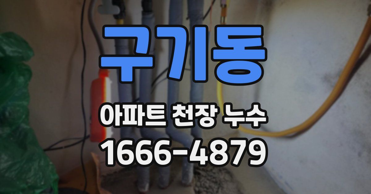 구기동 아파트 천장 누수