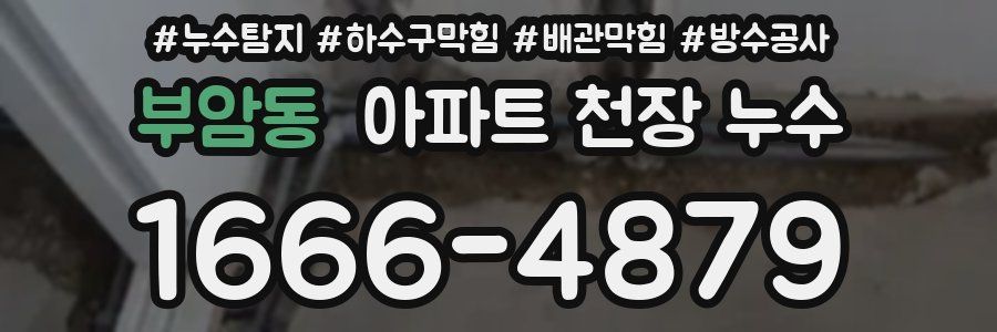 부암동 아파트 천장 누수