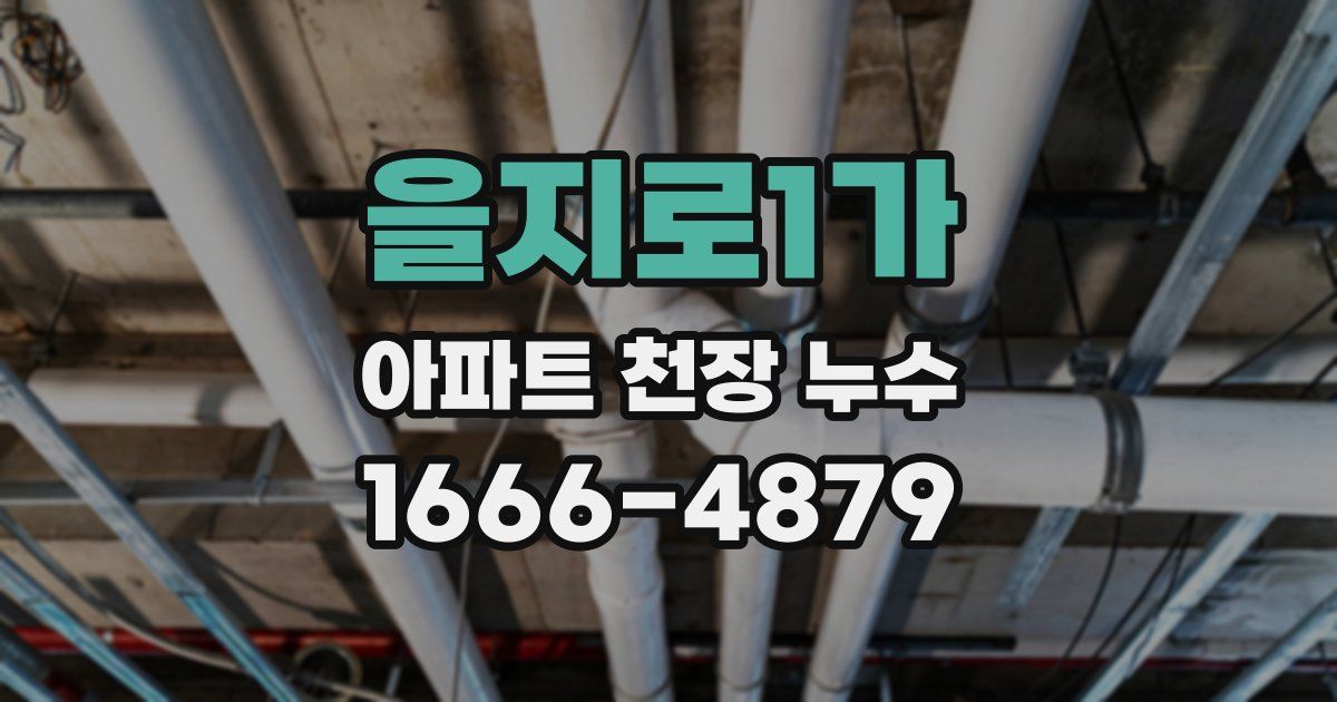 을지로1가 아파트 천장 누수
