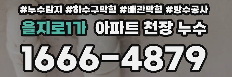 을지로1가 아파트 천장 누수