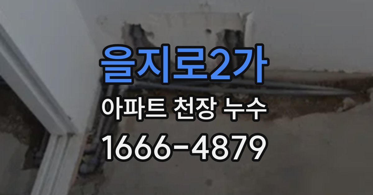 을지로2가 아파트 천장 누수