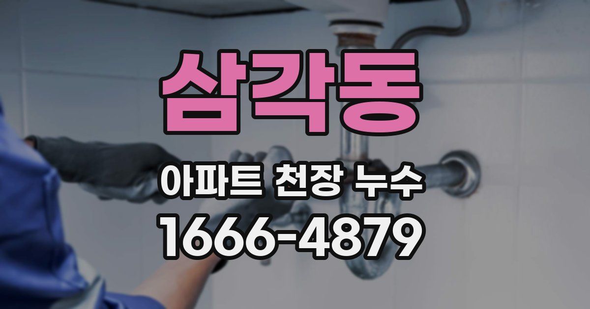 삼각동 아파트 천장 누수