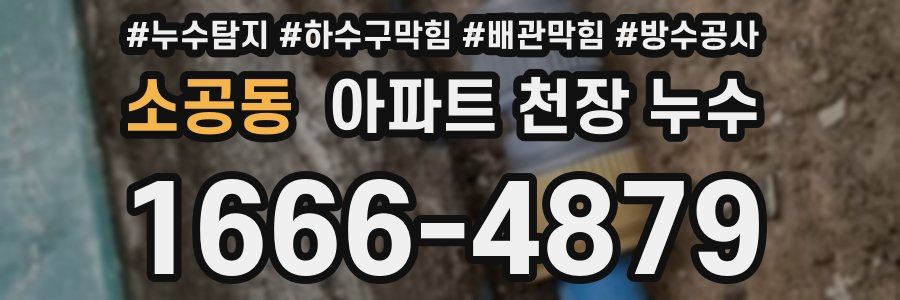 소공동 아파트 천장 누수
