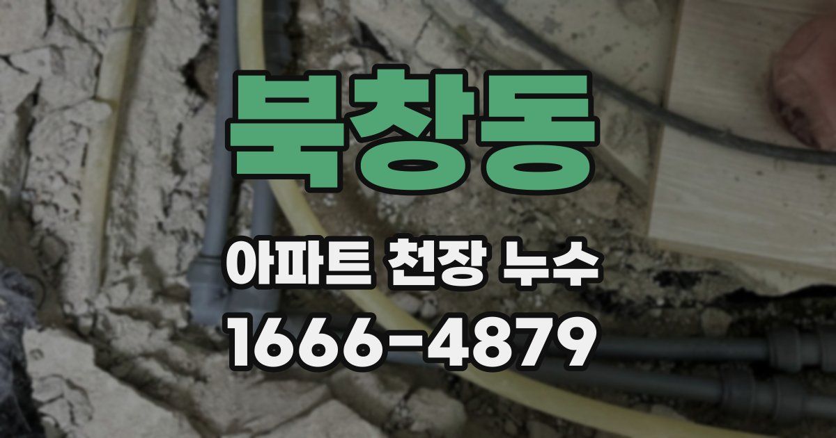 북창동 아파트 천장 누수